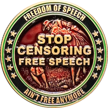 Load image into Gallery viewer, BL18-002 Border Patrol Horse Patrol Haitian Migrant Biden Challenge Coin Censored