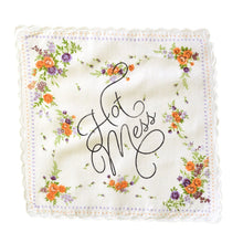 Load image into Gallery viewer, Hot Mess Hankie Retro Floral Print Cotton Handkerchief