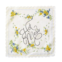Load image into Gallery viewer, Hot Mess Hankie Retro Floral Print Cotton Handkerchief