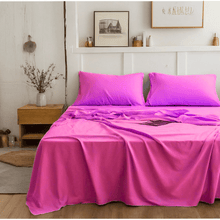 Load image into Gallery viewer, Tache Microfiber Rose Pink Bed Sheet Set (505-RP-BSS)
