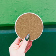 Load image into Gallery viewer, Houndstooth &amp; Flower Ceramic Coaster Set of 4