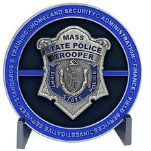 Load image into Gallery viewer, DL9-02 Massive 3 inch MSP Challenge Coin Massachusetts State Police Trooper