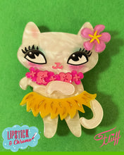 Load image into Gallery viewer, Tiki Hula Kitty Brooch by Miss Fluff x Lipstick &amp; Chrome