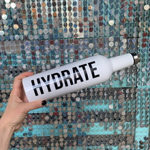 Load image into Gallery viewer, Hydrate Stainless Steel Water or Wine Bottle in White | Holds an Entire Bottle of Wine | 25oz