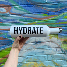 Load image into Gallery viewer, Hydrate Stainless Steel Water or Wine Bottle in White | Holds an Entire Bottle of Wine | 25oz