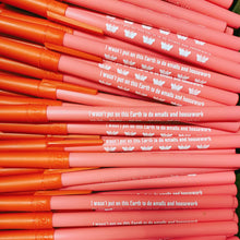 Load image into Gallery viewer, I Wasn't Put On This Earth To Do Emails and Housework Ballpoint Pen in Pink | Gen Z Aesthetic Blue Ink