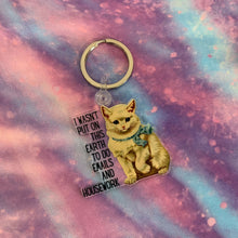 Load image into Gallery viewer, I Wasn't Put On This Earth to do Emails and Housework Keychain