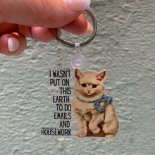 Load image into Gallery viewer, I Wasn't Put On This Earth to do Emails and Housework Keychain