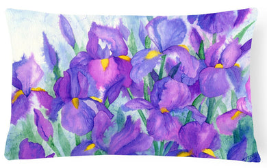 Purple Iris Fabric Decorative Pillow IBD0256PW1216