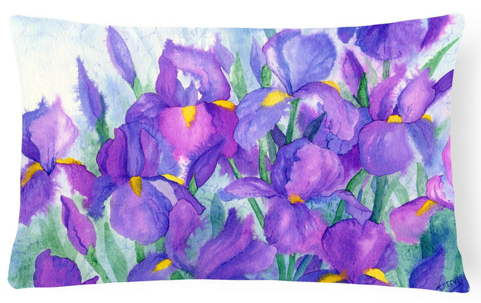 Purple Iris Fabric Decorative Pillow IBD0256PW1216