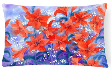 Lillies Fabric Decorative Pillow IBD0257PW1216