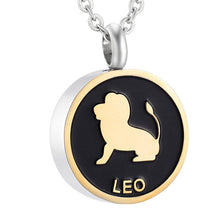 Load image into Gallery viewer, Astrology Sign Zodiac Cremation Urn Necklace