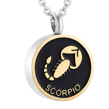 Load image into Gallery viewer, Astrology Sign Zodiac Cremation Urn Necklace