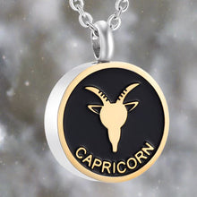 Load image into Gallery viewer, Astrology Sign Zodiac Cremation Urn Necklace