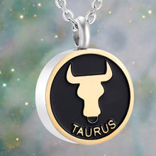 Load image into Gallery viewer, Astrology Sign Zodiac Cremation Urn Necklace