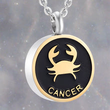 Load image into Gallery viewer, Astrology Sign Zodiac Cremation Urn Necklace