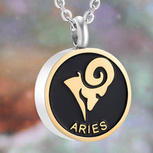 Load image into Gallery viewer, Astrology Sign Zodiac Cremation Urn Necklace