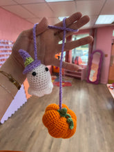 Load image into Gallery viewer, Spooky Crocheted Car Mirror Accessory