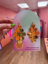 Load image into Gallery viewer, Dancing Medallion Statement Acrylic Earrings