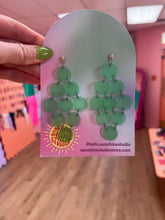 Load image into Gallery viewer, Dancing Medallion Statement Acrylic Earrings