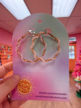 Load image into Gallery viewer, Twisted Pearl Hoops
