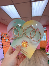 Load image into Gallery viewer, Twisted Pearl Hoops