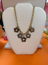 Load image into Gallery viewer, Brown Flower Titanium Beaded Necklace
