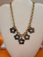 Load image into Gallery viewer, Brown Flower Titanium Beaded Necklace