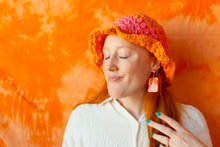 Load image into Gallery viewer, Neon Orange Zodiac Earrings