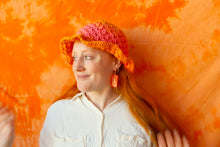 Load image into Gallery viewer, Neon Orange Zodiac Earrings