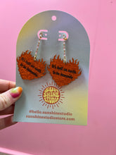 Load image into Gallery viewer, "It's Hell on Earth to Be Heavenly" Taylor Swift Earrings