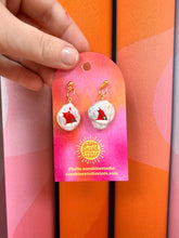 Load image into Gallery viewer, Holiday Hand-Painted Pearl Earrings