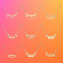 Load image into Gallery viewer, Angel Number Wing Necklace