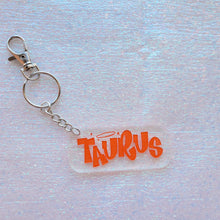 Load image into Gallery viewer, Zodiac Keychain-Orange
