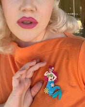 Load image into Gallery viewer, Pearl the Mermaid Brooch by Marla VonDuta x Lipstick &amp; Chrome