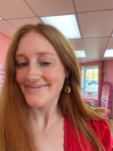 Load image into Gallery viewer, Chocolate Chip Pancake Dangle Earrings