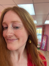 Load image into Gallery viewer, Chocolate Chip Pancake Dangle Earrings