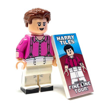 Load image into Gallery viewer, Harry Tiles Custom Musician Minifig w/ Concert Poster (Fine Line Tour)