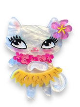 Load image into Gallery viewer, Tiki Hula Kitty Brooch by Miss Fluff x Lipstick &amp; Chrome