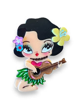 Load image into Gallery viewer, Hula Lula Tiki Girl Brooch by Miss Fluff x Lipstick &amp; Chrome