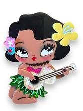 Load image into Gallery viewer, Hula Lula Tiki Girl Brooch by Miss Fluff x Lipstick &amp; Chrome