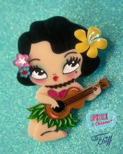 Load image into Gallery viewer, Hula Lula Tiki Girl Brooch by Miss Fluff x Lipstick &amp; Chrome