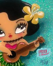 Load image into Gallery viewer, Hula Lula Tiki Girl Brooch by Miss Fluff x Lipstick &amp; Chrome