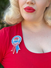 Load image into Gallery viewer, Use Your VOTE Brooch by PolyPaige x Lipstick &amp; Chrome