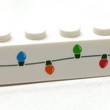 Load image into Gallery viewer, Christmas Lights Custom Printed on 1x8 Brick - B3 Customs made using LEGO part