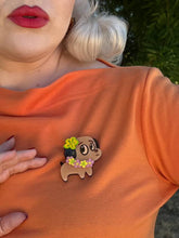 Load image into Gallery viewer, Polynesian Pup Mini Brooch by Miss Fluff x Lipstick &amp; Chrome