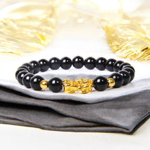 Load image into Gallery viewer, Obsidian Pixiu Prosperity &amp; Protection Bracelet
