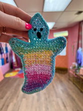Load image into Gallery viewer, Colorful Ghost Crochet Coaster