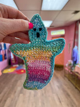 Load image into Gallery viewer, Colorful Ghost Crochet Coaster