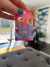 Load image into Gallery viewer, Anchor acrylic earrings